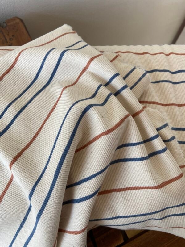 RESTSTÜCK 1.10m Bio Rib-Jersey Natural Stripes – Bild 4