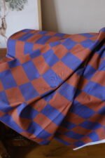 Bio French-Terry BLUE CHOCO GRID – Bild 2