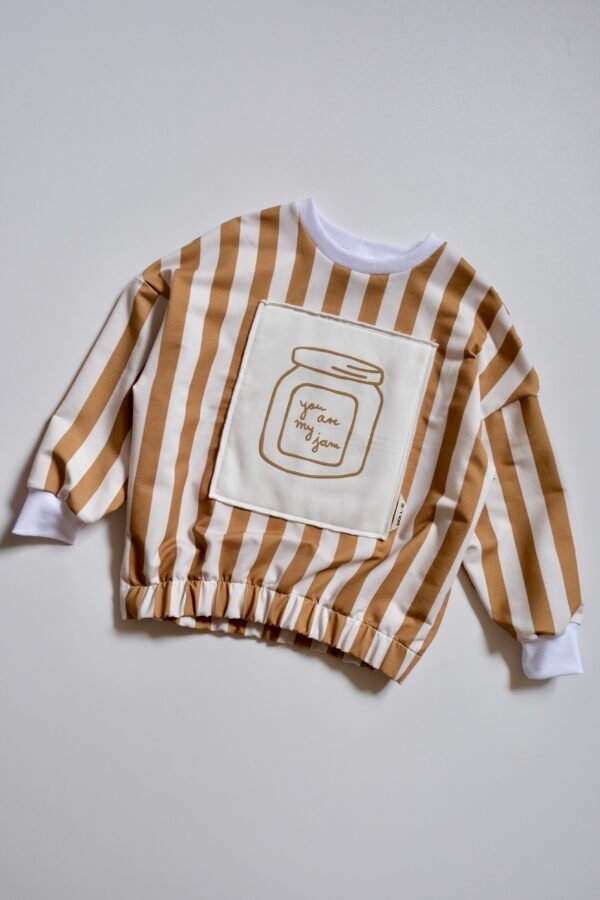 Oversized Sweater „You Are My Jam“ – Caramel Stripes Edition – Bild 2