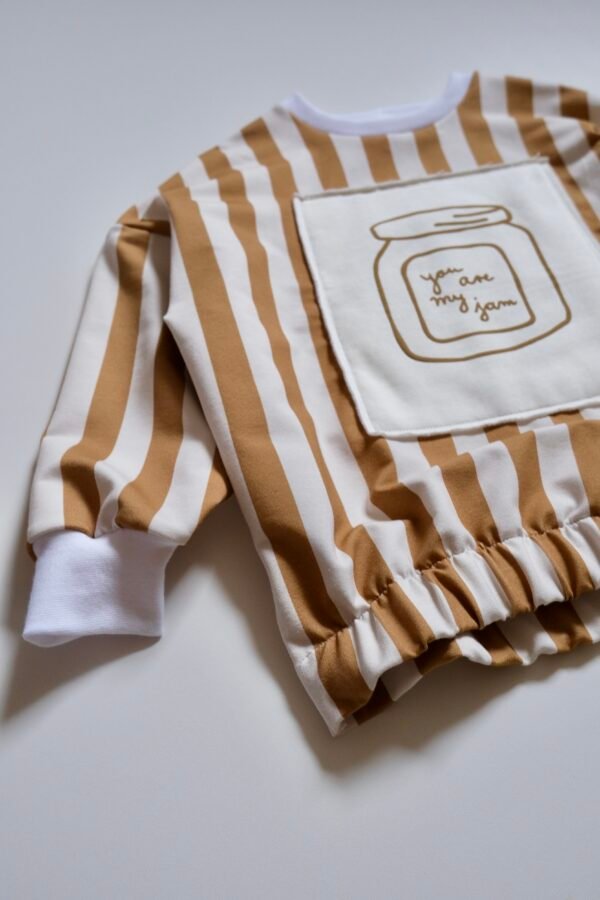 Oversized Sweater „You Are My Jam“ – Caramel Stripes Edition – Bild 5