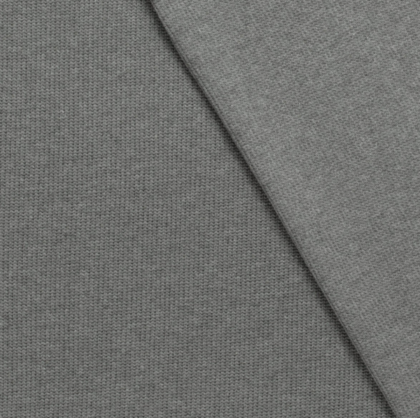 Feiner Baumwolle-Strickstoff Grau – Bild 2