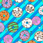 Bio French Terry Donut Party Blue