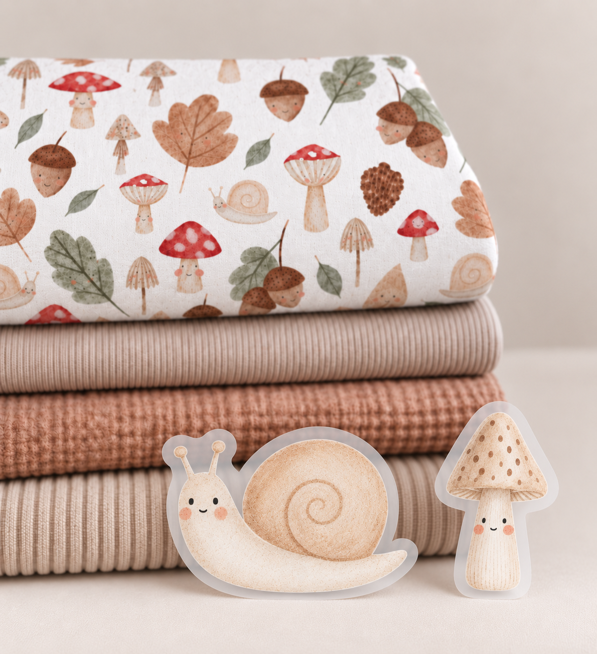 Stoffpaket 4 Waldfreunde Kombi Beige Stoffpaket 4 Waldfreunde – Bild 1